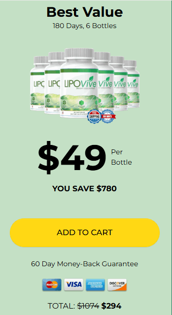 LipoVive price 6 bottle